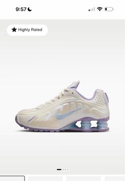 New!!! Nike Shox R4 Sneakers Cream Purple