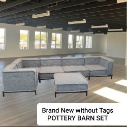 Brand new Pottery Barn Teen Cushy 6 piece multi configuration sectional couch sofa
