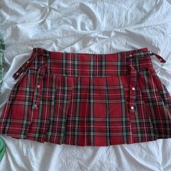 Gingham plaid skirts