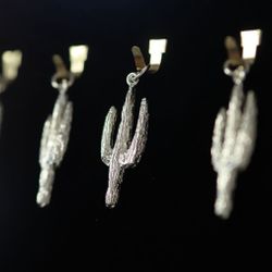 925 Sterling Silver Saguaro Cactus Pendant