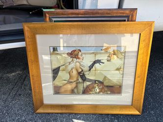 Framed Fantasy Art Print with Wood Frame