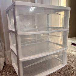 3 Drawer Plastic Storage