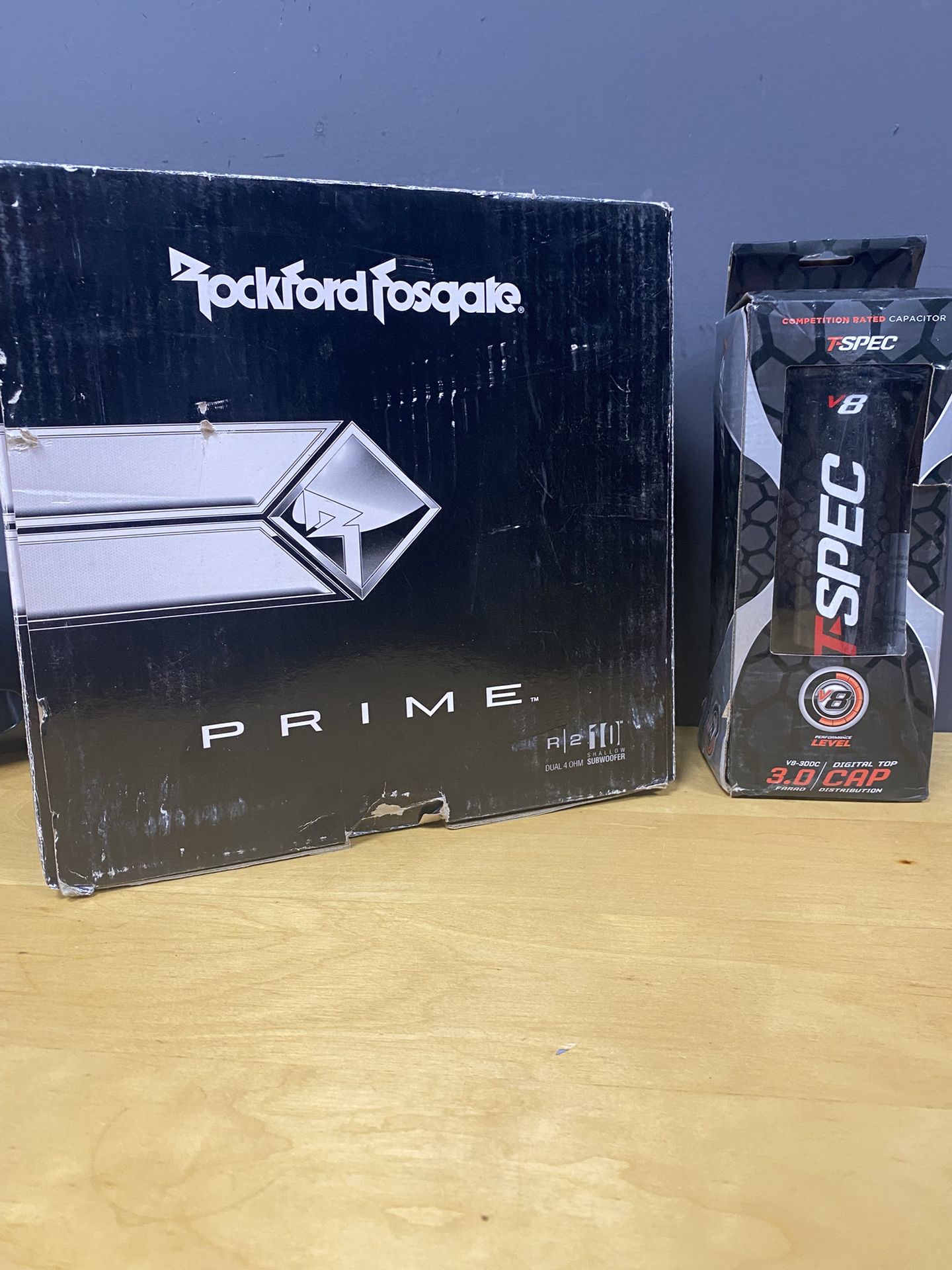 Rockford Fosgate Subwoofer + T-Spec 3.0 Farad Capacitor (Brand New in Box!)