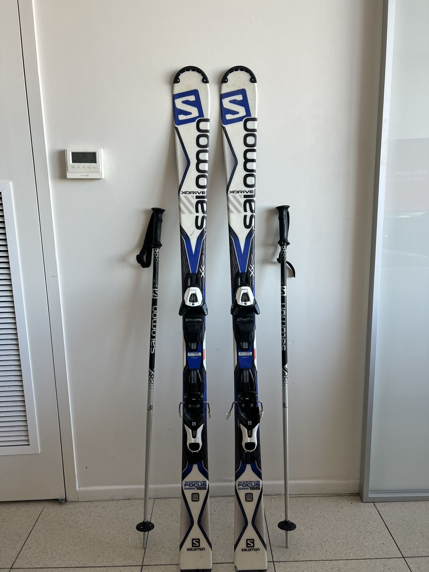 Salomon Skis + Poles for Sale + Helmet, Goggles, & Boots 