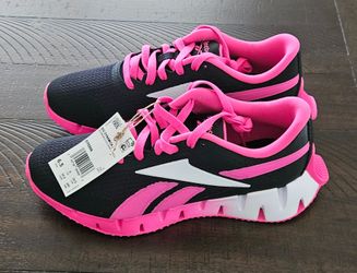 Brand New Women's Size 6.5 Reebok Zig Dynamica 2.0 Black Pink Running Shoes