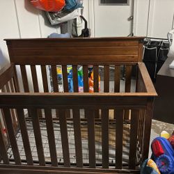 Brown Crib & Changing Table 