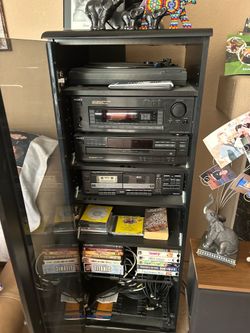Record player tape recorder snd a lacquer cabinet 850