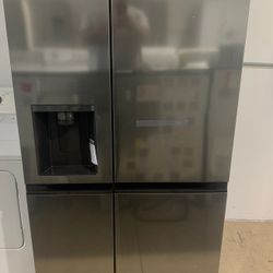 LG refrigerator side by side new scratch and dent dark stainless 