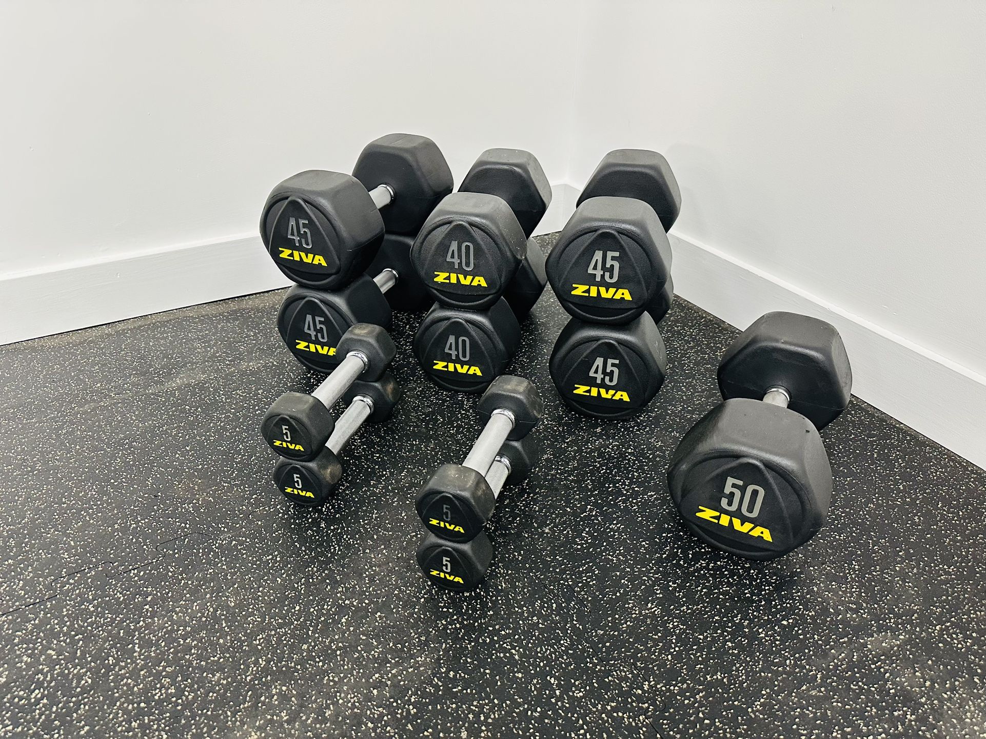 Dumbbells - Rubberized Dumbbells - Workout - Barbells