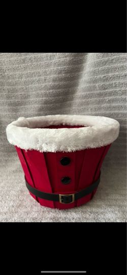 Santa Suit Basket Christmas Decor