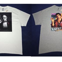 XL THE GODFATHER & SCARFACE TEES. (make a offer)