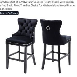 New Unassembled Black Stools 