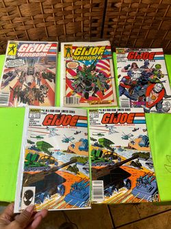Vintage 1980s Marvel G.I. Joe Comic Book Lot (5 Raw Books) - Yearbook & Order of Battle-$50 CASH