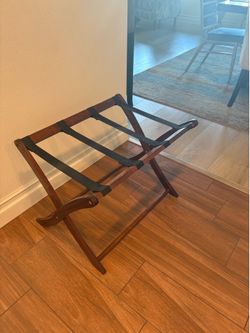 solid wood luggage rack