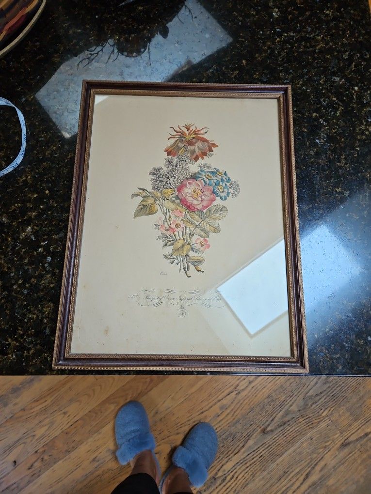 Old Flower Print