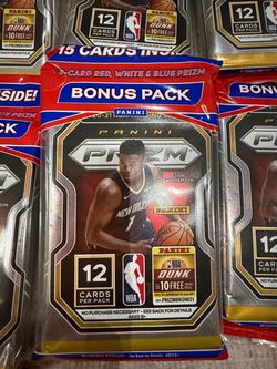 2020-21 Prizm NBA Cello Pack 15 Cards + 3 Red White Blue Bonus Sealed New