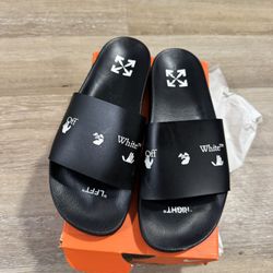 Off-white  black slide sandals size 9/10