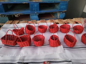 Small Red Wicker Baskets