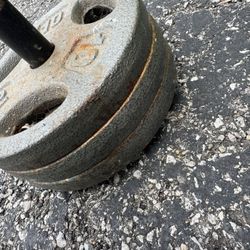 Lot of 3 Vintage Cast Iron Grip Style Weight Plates 10lb Standard 1”