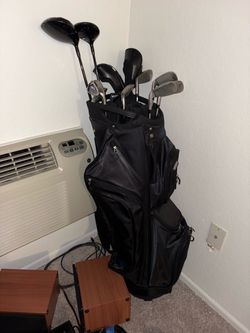 Golf bag and clubs