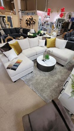 Proudly Made in USA Large Cozy Sectional w/ Double Chaise – Custom Colors Available