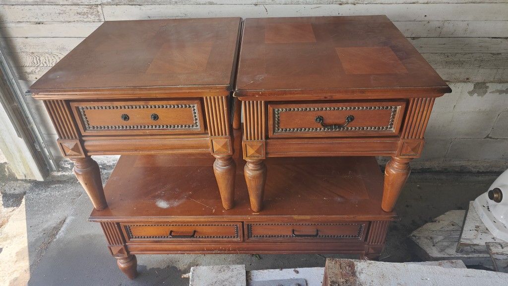 Two End Tables And Coffee Table