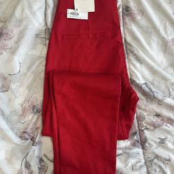 Pixie Pants (Red) Size 4