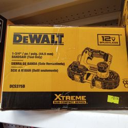 DeWalt New 1 3/4" Band Saw 12v Xtreme Brushless 