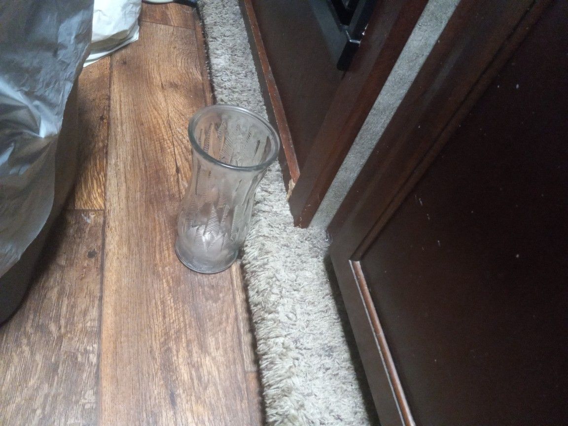 Vintage Glass Vase/clear