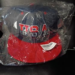Dark Blue And Red USA SNAP BACK 