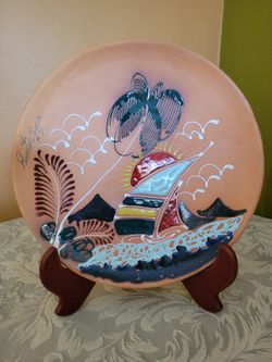 Hand Painted Plate From Punta Cana R.D