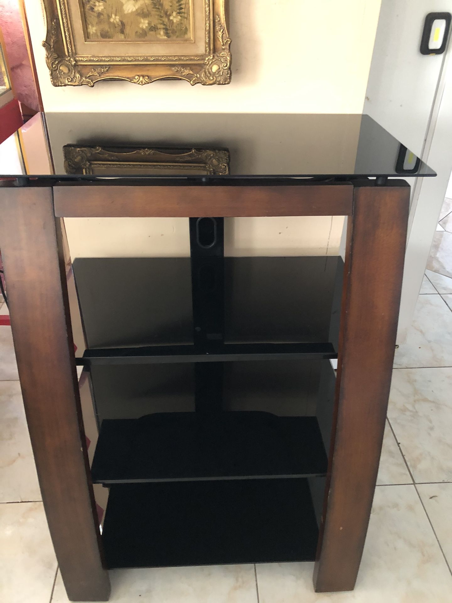 Glass And Wood Table