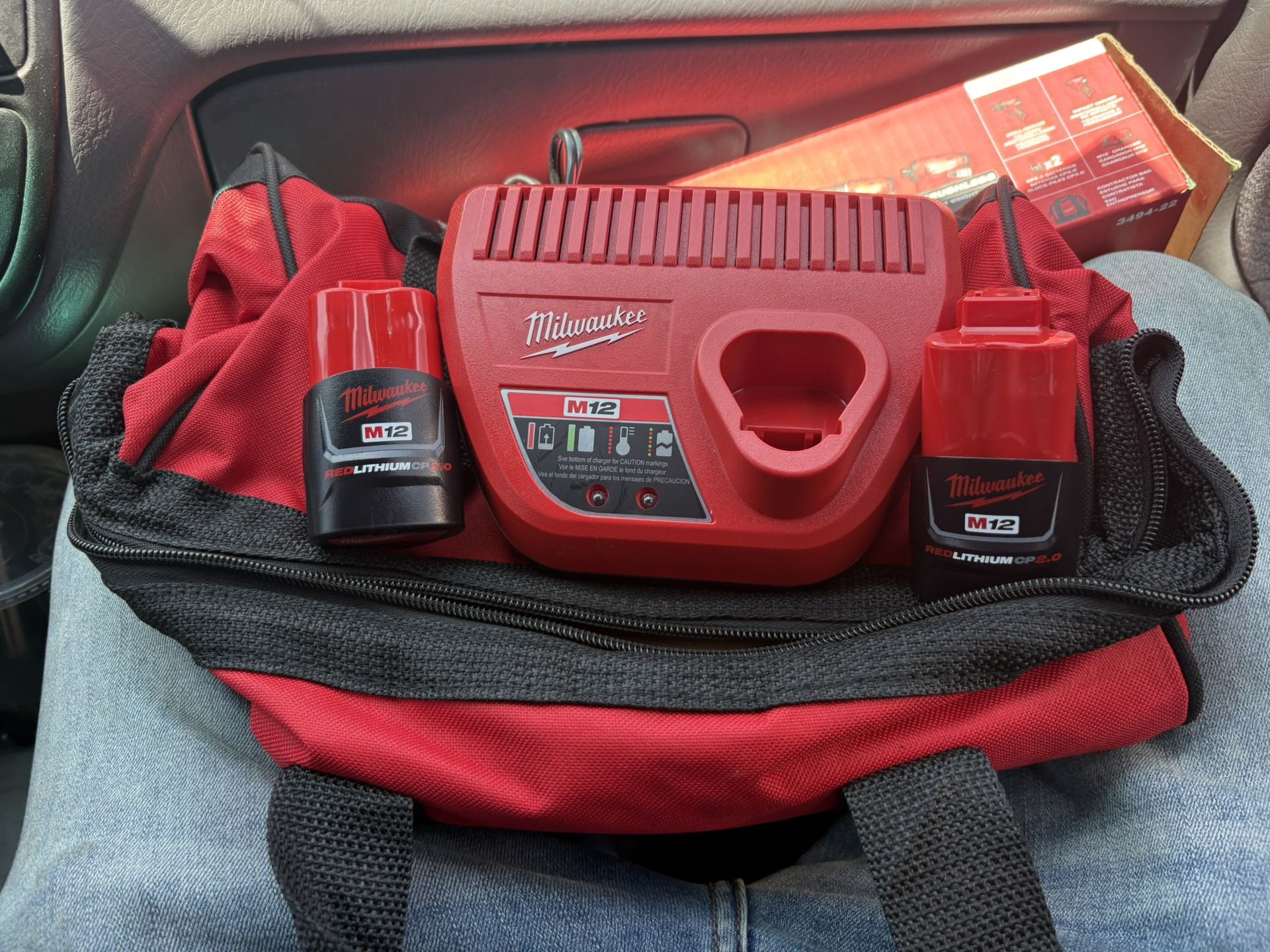 M12 12V Lithium-Ion Compact 2.0 Ah Battery Pack (2-Pack) Starter Kit with Charger