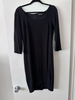 Express Black Midi Scoop Neck Dress Barely Worn Size Medium