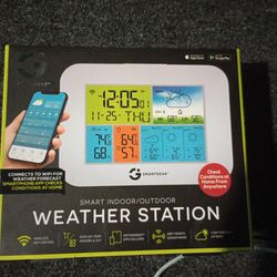 Smart Gear Weather station indoor/Outdoor 200ft Remote Sensor range Wireless Wi-Fi control. IOS/Android Apps Included 