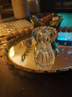 Mikasa Diamond Fire Candle Crystal Holder  