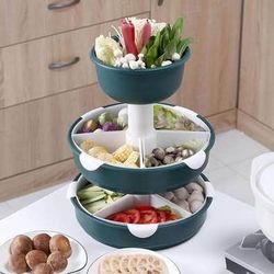 New 3 Tier Rotating MULTIFUNCTIONAL Hot Pot/ Vegetable Tray
