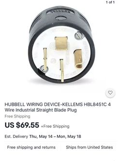 Hubbell 8451 C 250 v