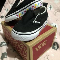 Baby Black And White  Vans Size 4 
