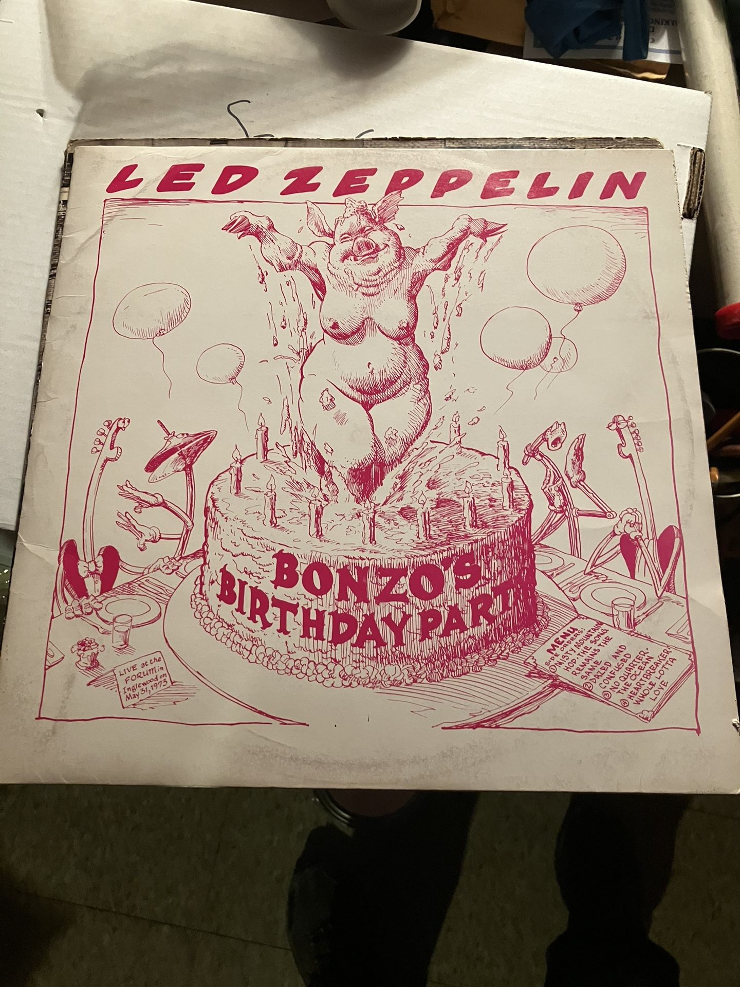 RARE Led Zeppelin Led Zeppelin – Bonzo's Birthday Party LP vinyl record albums physical graffiti 1975 Vinyl