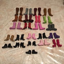 Lot Of Barbies Boots