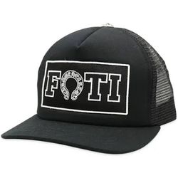 Chrome Hearts FOTI Black Trucker Hat One Size New
