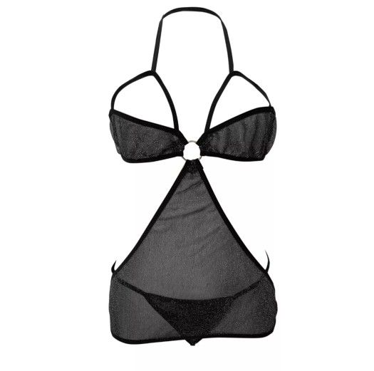 Hollow Out Lingerie Set: Black Or Purple