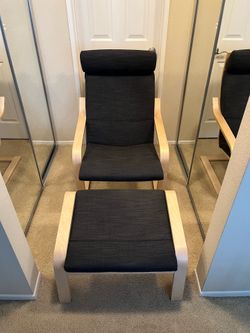 IKEA Poang Armchair with Ottoman