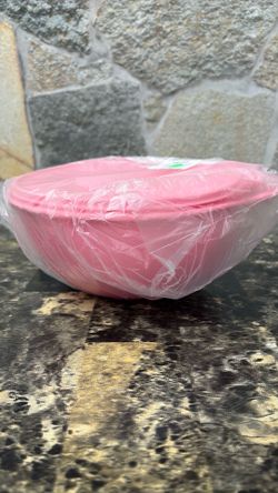 Pink Tupperware Bowl
