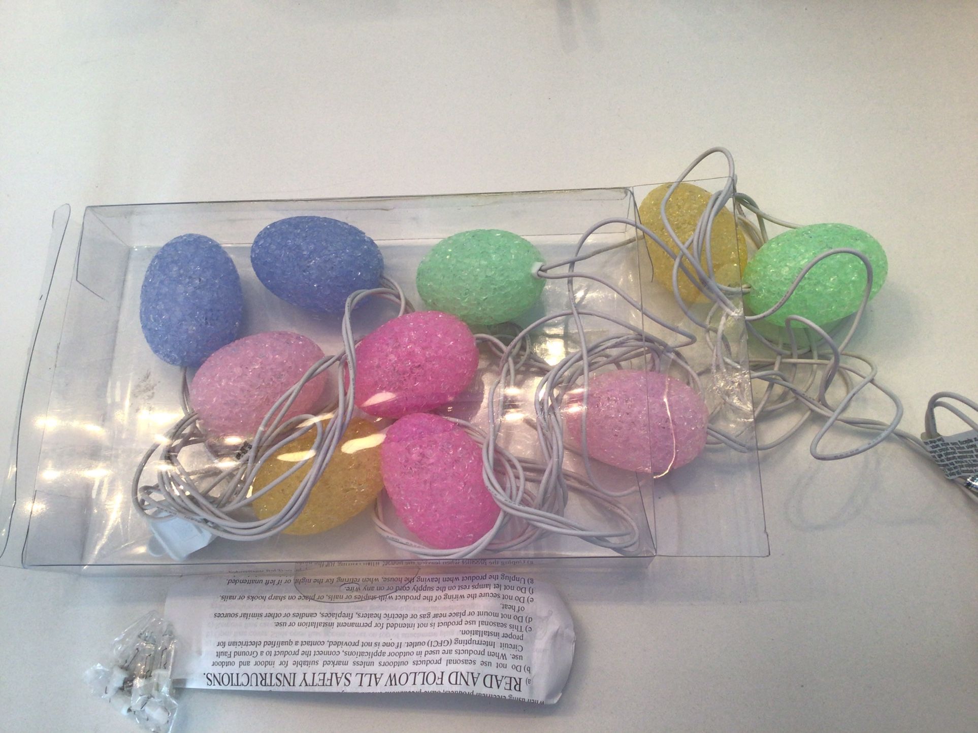 Lighted Pastel Easter Eggs