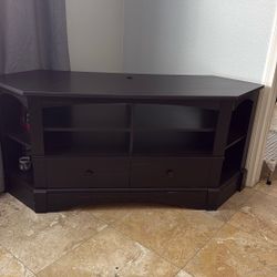 Black Corner TV Stand 
