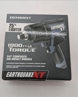 Earthquake XT (eq34gmxt) 3/4 in. Composite Air Impact Wrench Twin Hammer, 1,800 ft-lbs