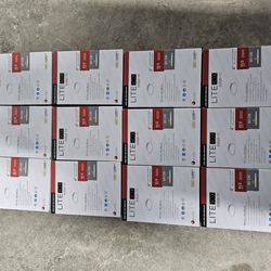 12 new Prescolite LiteBox Edge-Lit 4" Round LED Downlights LBSE-4RD-RM-30K8-WH