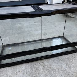 65 watt ceramic heat emitter + 45 gallon reptile tank + light dome